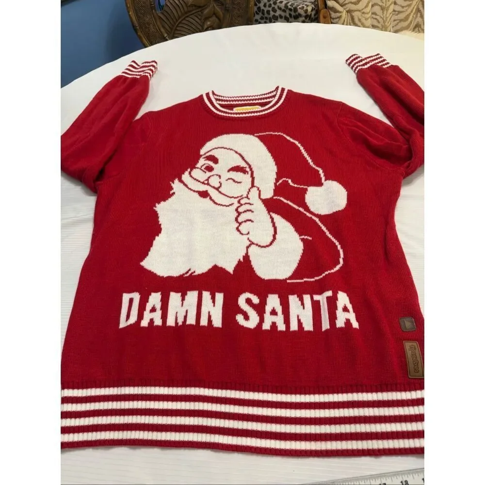 Tipsy Elves Damn Santa Ugly Christmas Sweater Size XL